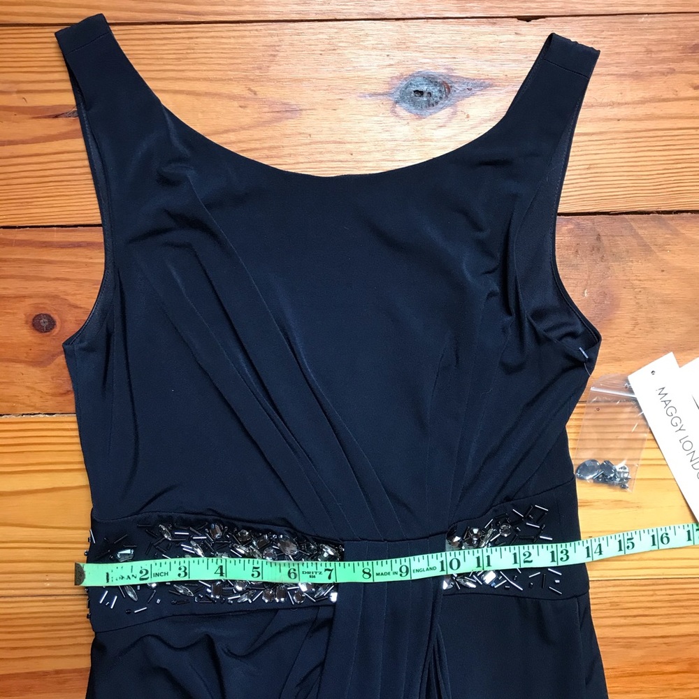 Maggy London Black Beaded Cocktail Dress, NWT, 4 - Picture 5 of 13